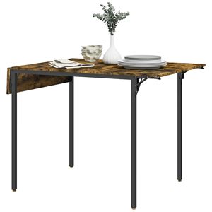 Industriale rustico marrone pieghevole foglia a goccia tavolo da cucina salvaspazio per 2-4 persone sala da pranzo mobili per appartamenti - Product Image 1