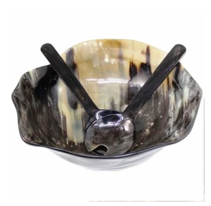 Tazón para Servir de Cuerno al por Mayor, Ecológico, Diseño Moderno y Minimalista, Tonos Marrones, Pulido, Ligero, Decoración para Comida, 8 Unidades - Product Image 2