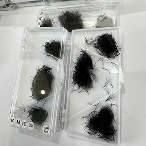 Extensions de cils synthétiques 3D-8D naturelles, longues, faites à la main, volume premium, haute qualité, courbure CC/DD/LD/M, noir mat, boîte écologique - Product Image 4