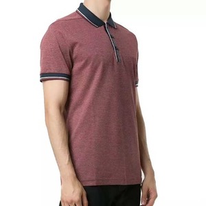 Men's Knitted <b>Polo</b> Shirt Short Sleeve Solid Color Breathable Casual Wear Red Navy <b>Orange</b> Trim Customize wholesale OEM - Product Image 4