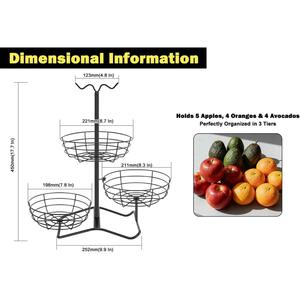 Panier de rangement en métal avec revêtement en poudre résistant à la rouille, élégant organisateur d'étagère pour la maison - Product Image 5
