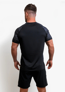 T-shirt de compression imprimé pour hommes, à séchage rapide, respirant, à manches courtes, pour la gym, le surf et le MMA - Product Image 1