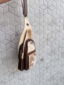 Cowhide Leather Hair on Hide Shoulder Bag Stylish Trending Travel Handbag Stylish Easy to Carry Money Belt Multi Uses Bags - Product Image 2