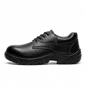 Men's Steel Toe Safety Shoes Leather Upper Rubber Outsole Lace-up Anti-smashing <b>Waterproof</b> All Seasons Construction <b>Work</b> Boots - Product Image 6