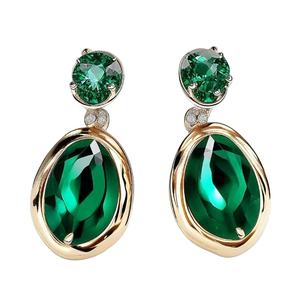 Pendientes colgantes chapados en rodio clásicos personalizados para mujeres y niñas para fiestas y bodas - Product Image 1