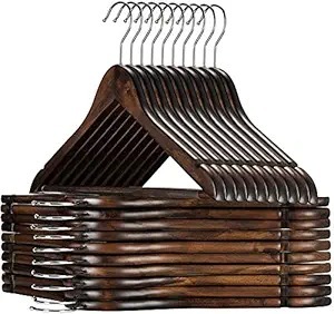 Natural Wooden Clothes Hanger <b>Low</b> Cost Strong Hangers for Shirts Suits Coats and <b>Wardrobe</b> Organization - Product Image 3