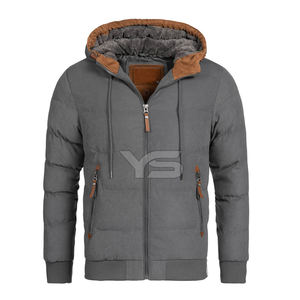 <b>Waterproof</b> Windproof Casual Winter <b>Plus</b> <b>Size</b> Breathable Thick 300g Polyester Woven Zipper Hooded Collar Men's ODM <b>Jacket</b> - Product Image 1