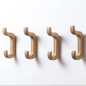 Porte-manteau mural rustique en bois - Product Image 1