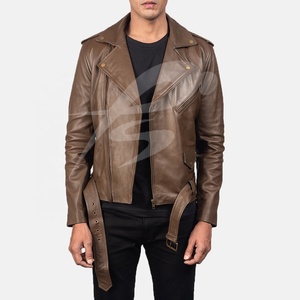Chaqueta de Cuero para Motocicleta PIHA SPORTS, para Hombre, con Logotipo Personalizado, de Cuero Vacuno Genuino, Impermeable, Reversible, Gruesa, con Cinturón, Estilo Casual, Marca Brando, Venta al Por Mayor - Product Image 6