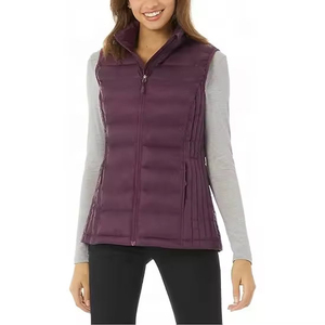 Chaleco Acolchado para Mujer, Chaqueta sin Mangas con Aislamiento Térmico, Tejido Resistente al Agua, Cuello Alto, Diseño con Cierre Completo para Uso Diario - Product Image 1