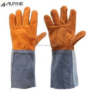 Vente flash - Gants de soudeur MIG sur mesure, en cuir de vachette, revêtement en latex, doublure en coton résistant à la chaleur, protection pour soudeurs - Product Image 2
