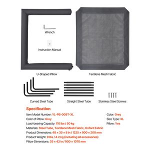 Portable XL Dog Bed for <b>Large</b> Dogs Elevated Raised Dog Cot Washable <b>Pillow</b> Indoor Outdoor Print Pattern Pet Cooling Hammock Bed - Product Image 4