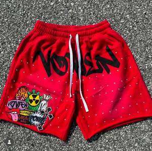 Pantalones Cortos Deportivos AUA para Hombre, Diseño de Lobo Estampado, Transpirables, de Poliéster, con Cordón Ajustable, Corte Regular para Adultos - Product Image 3