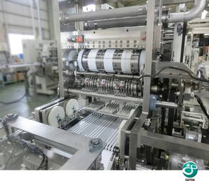 Máquina automática de fabricación de pañuelos húmedos, compacta, tipo de tres líneas, hecha en Japón, alta calidad - Product Image 1