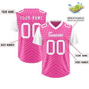 Camiseta de Fútbol Americano, Mezcla de Spandex, Impresión Digital, Logotipo Personalizado, Fabricante, Ropa Deportiva Transpirable, Cuello en V para Hombre - Product Image 6