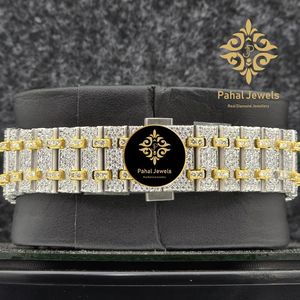 Montre de luxe pour homme Pahal Jewels en acier inoxydable, lunette sertie de diamants, cadran en cristal saphir, mouvement mécanique (automatique) 40 mm, moissanite - Product Image 3