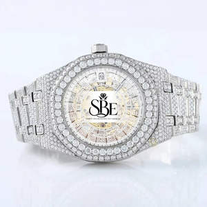 Elegante Reloj Automático de Acero Inoxidable para Hombre, Diseño Hip Hop Personalizado con Diamantes Moissanite de Corte VVS - Product Image 2