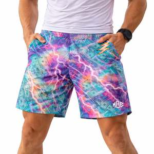 Pantalones Cortos Deportivos para Hombre con Estampado Tie Dye, de Poliéster, con Cordón Ajustable, para Gimnasio y Entrenamiento, Ropa Deportiva, Logotipo Personalizado, Suministro al por Mayor - Product Image 4