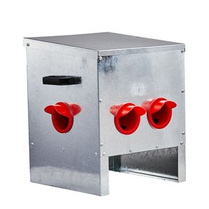 Mangiatoia Automatica per Polli di Grande Capacità a 4 Porte con Manici in PVC Anti-Roditore e Coperchio, Mangime Zincato per Uso Agricolo - Product Image 2