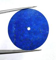 Dial Jam Tangan Lapis Lazuli Biru Royal 30.50mm X 0.60mm Cakram Buatan Tangan Lubang Tengah 2mm Ukuran/Ketebalan Dapat Disesuaikan untuk Pembuatan Jam K