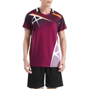 Ensemble de vêtements de sport de tennis dernier cri, séchage rapide, évacuation de l'humidité, respirant, 100% polyester, confortable, durable, uniforme de tennis d'entraînement - Product Image 1
