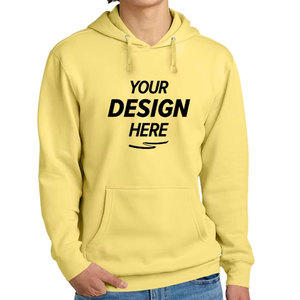 Sudadera con Capucha de Alta Gama para Mujer, Felpa Suave, Bolsillo Tipo Canguro, Amarilla, con Estampado Frontal - Product Image 1