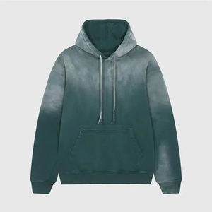 Nouveau Hoodie Polaire OEM Tendance Délavé à l'Acide Brodé Coupe-Vent Hiver avec Logo Frontal Couleur Unie Polyester/Coton Haute Qualité - Product Image 6
