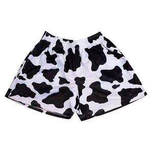men's quick dry leopard print mesh pants quarter beach board shorts mini trouser custom design 100% polyester - Product Image 2