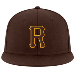 Gorra de Béisbol Marrón de 6 Paneles, Panel Frontal Ajustado, Unisex, Informal, Sarga 100% Algodón, Cuatro Estaciones - Product Image 4