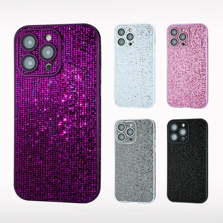 2023 wholesale ultra thin Luxury rhinestone Diamonds Sparkling phone case for iPhone 14 13 12 pro max fancy mobile cover