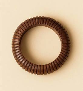 MN EXPORTS Brazalete de Madera, Diseño Clásico, Joyería Unisex de Moda, Hecho a Mano, Apilable, Tono Marrón, Accesorio para la Muñeca, Uttar - Product Image 6