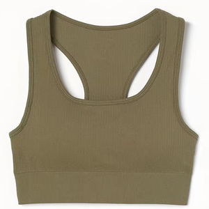 เสื้อชั้นในกีฬาแบบร่องถักริบบิ้น ทรง Racerback สำหรับออกกำลังกาย ฟิตเนส วิ่ง  สำหรับผู้หญิง ไร้ตะเข็บ ระบายอากาศได้ดี - Product Image 5