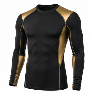 Wholesale Customized High Quality Breathable <b>Rash</b> <b>Guard</b> for <b>Men</b>-Spandex/Polyester Quick Dry Anti-UV ODM/OEM Service - Product Image 5