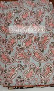 Hand Block Printed 100% Cotton Organic Woven Floral <b>Medium</b> Weight Cotton Printed <b>Fabric</b> Yards Women Dress <b>Fabric</b> - Product Image 4