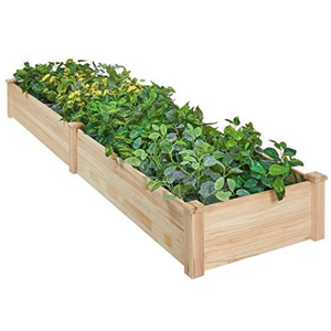 Wooden Raised Garden <b>Bed</b> with L-Shaped Corner Design Space-Saving Solid <b>Pine</b> Planter Box for Vegetables Herbs and Flowers - Product Image 4