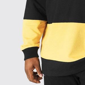 Camisetas de Rugby de Manga Larga Personalizadas de Alta Calidad para Hombre, Tela Cómoda, Color Negro y Amarillo, Tallas Grandes, Camisetas Polo para Hombre - Product Image 5