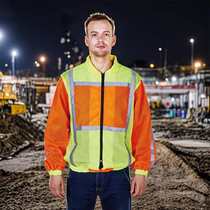 Veste softshell polaire haute visibilité pour hommes, vêtements de travail pour la construction, fabrication sur mesure OEM, vestes de travail pour hommes en vente en ligne - Product Image 4