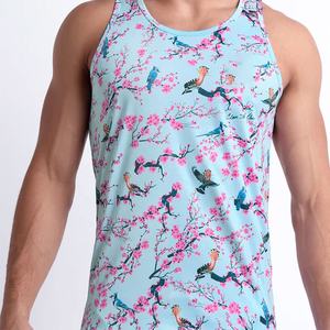 Débardeur d'été personnalisable pour hommes, respirant, extensible, à séchage rapide, sans manches, imprimé de couleurs vives pour un usage quotidien. - Product Image 4