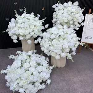Centro de Mesa de Flores Artificiales de Tela LANJO, Bola de Flores para Decoración de Eventos de Boda, Fondo para Fiestas, Recepción de Boda, Personalizado - Product Image 1