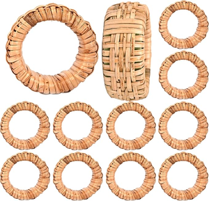 Premium Design Rattan Napkin Ring Woven Rattan Napkin Ring Jute Rattan Napkin Ring <b>Table</b> Decoration At Factory Wholesale Price - Product Image 1