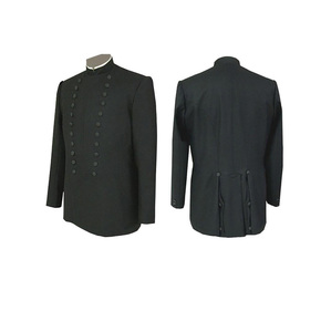 Manteau de cérémonie noir sur mesure pour Chevaliers Templiers, taille standard - Product Image 1