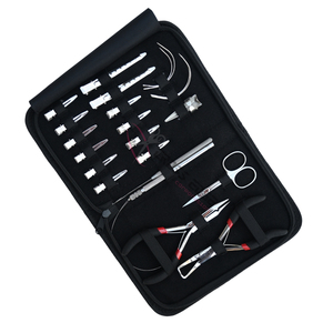 Customizable Hair Extension tools Accessories <b>Set</b> Stainless Steel <b>Crimping</b> Plier Pulling Hook Sectioning Clips Sewing Needles - Product Image 1