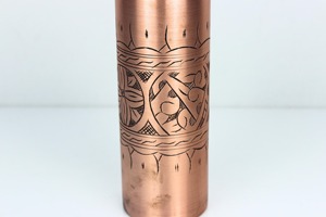 Bouteille d'eau en cuivre couleur terre naturelle, finition lisse, bouteille en cuivre personnalisée, bouteille en cuivre fabriquée en usine - Product Image 4