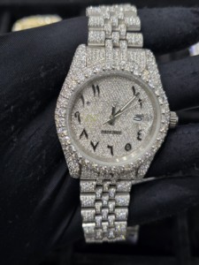 High Quality Starry Sky Full Diamond <b>Log</b> Rainbow 41mm Metal Men's Automatic Mechanical Watch Middle East Movement - Product Image 1