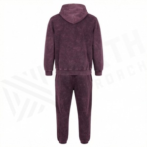 Chándal Clásico con Efecto Ácido, Teñido Único, Tacto Suave, Tela Elástica de Alta Calidad, Ropa Deportiva para Hombre, Gimnasio, Fitness, Streetwear - Product Image 2