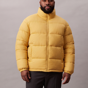 Chaqueta Acolchada de Plumón con Cuello Alto para Hombre, Abrigo Casual de Invierno Cálido y Acolchado, Chaqueta de Burbujas con Cuello Alto para Hombre - Product Image 6