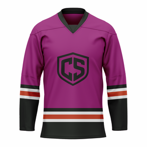 Maillot de hockey sur glace personnalisé, mode sportive urbaine, uniforme d'équipe personnalisé avec broderie en twill et impression par sublimation - Product Image 1