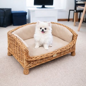 Classic Bamboo Dog Bed Rectangle Solid Color Comfortable Eco-Friendly Durable <b>Pet</b> <b>Sofa</b> Indoor Living Room Use - Product Image 5
