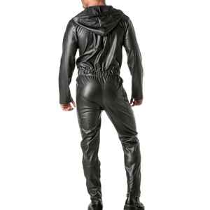 Black Italian Lambskin Winter Solid <b>Track</b> <b>Suit</b> for Unisex Adults Heavyweight Eco-Friendly Design Reasonable Price <b>Track</b> <b>Suit</b> - Product Image 5