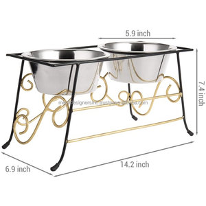Bols en acier inoxydable 2 en 1, design en métal surélevé, pour chats et chiens, bols pliables, alimentation d'animaux et chiots, 250ml - Product Image 6